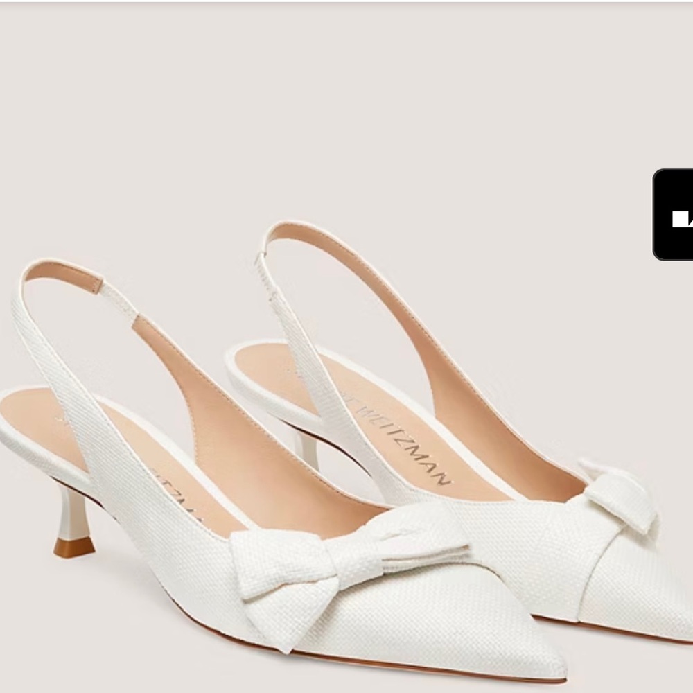 Elegant White Slingback Heels